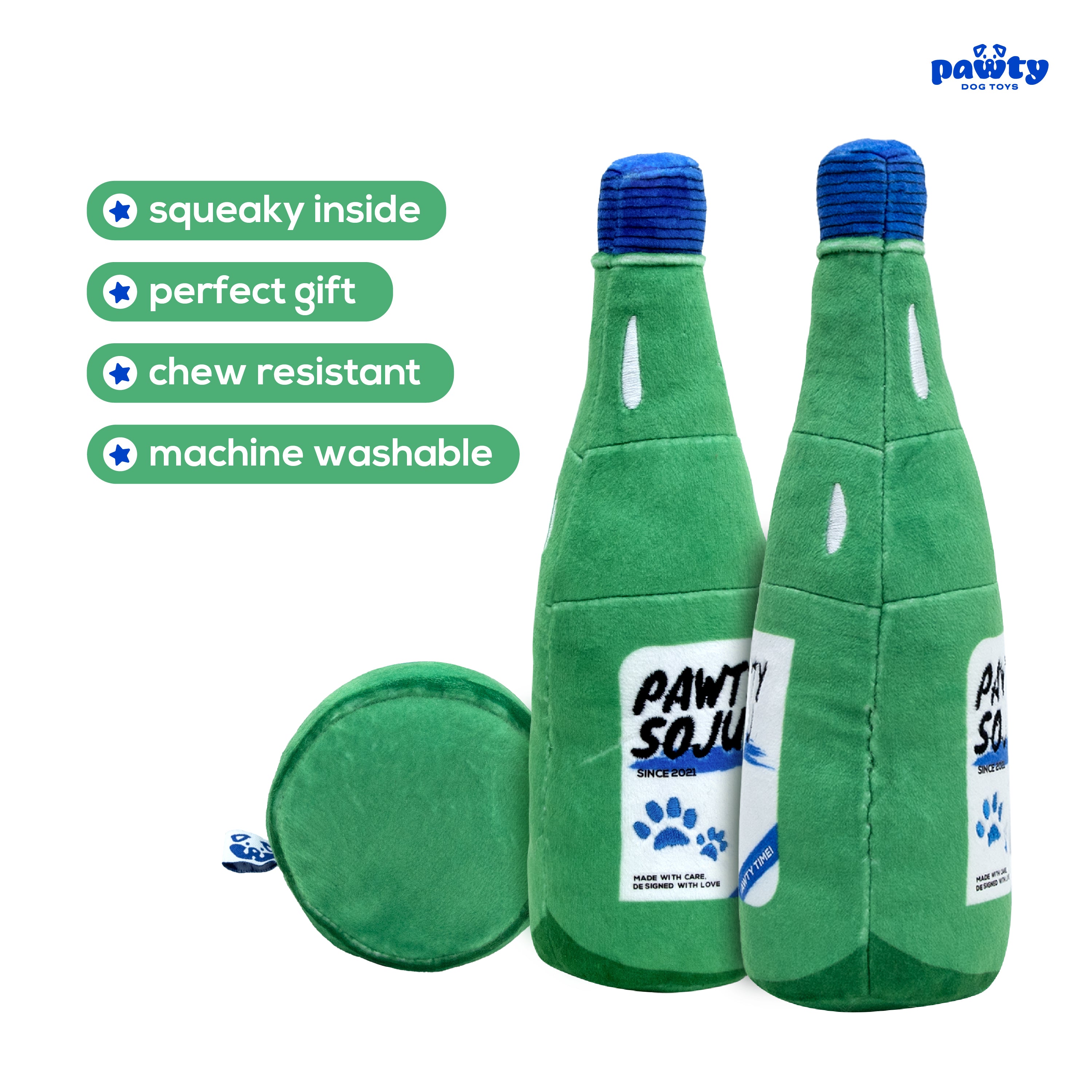 SOJU BOTTLE PLUSH DOG TOY