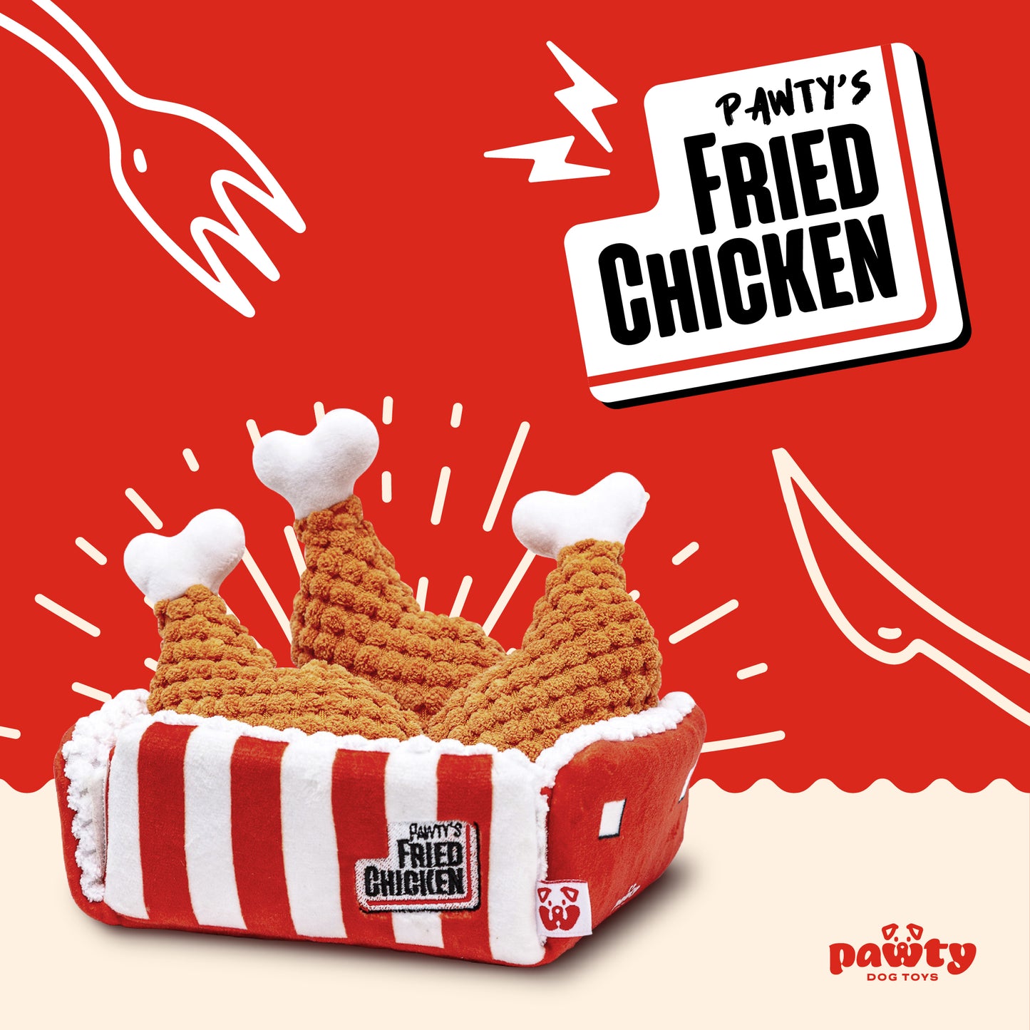 PAWTY FRIED CHICKEN INTERACTIVE SNUFFLE MAT DOG TOY