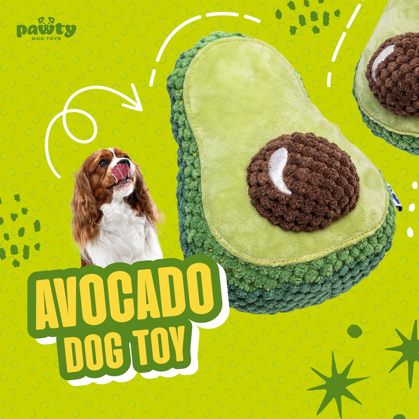 AVOCADO PLUSH DOG TOY