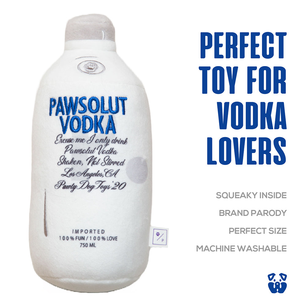 PAWSOLUT VODKA PLUSH DOG TOY